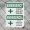 Signmission First Aid Kit Inside Bilingual, 7 in W x Rectangle, Plastic OS-2PACK-EM-P-710-L-10322 - alternate 5